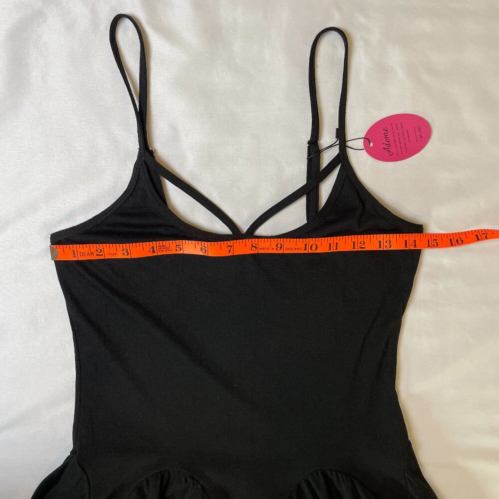 NWT Adome Mini Sexy Strappy Dress Black Sleeveless Spaghetti Straps Size S - Picture 5 of 9